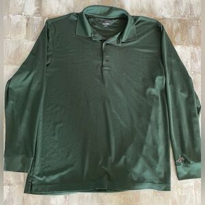 Green and black XL long sleeve Greg Norman polo golf shirt